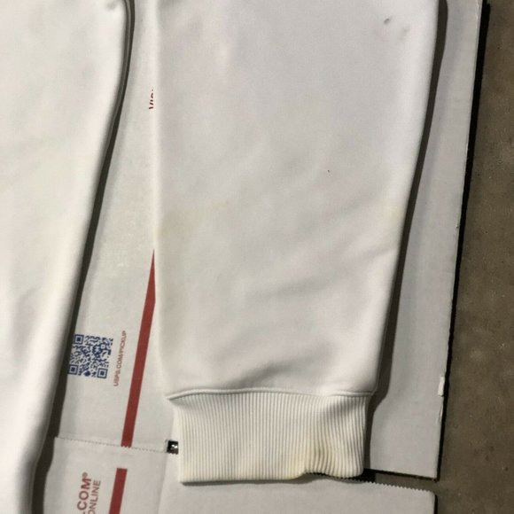 Adidas Golf Mens Tri-Color White 1/4 Zip Long Sleeve Breathable Sweater - Picture 5 of 7